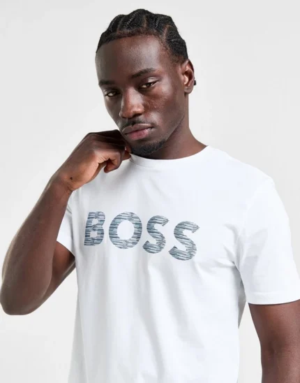 White BOSS Space Logo T-Shirt