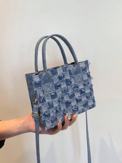 Plaid Tassel Handbag