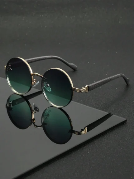 Vintage Punk Round Frame Sunglasses