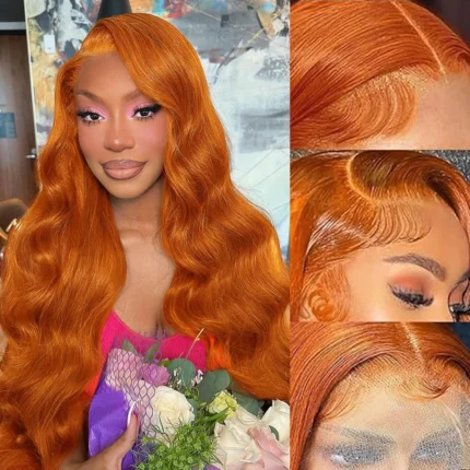 Body Wave 13x6 Orange Ginger Lace Front Wigs