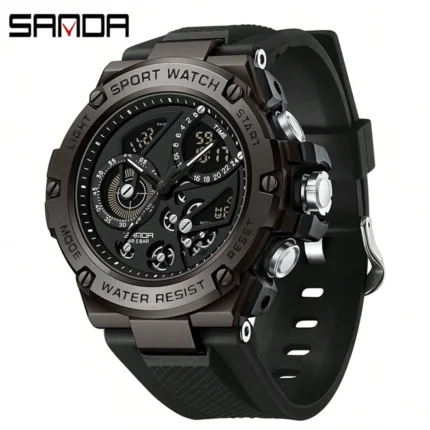 Military Alarm Clock Style Waterproof Watch