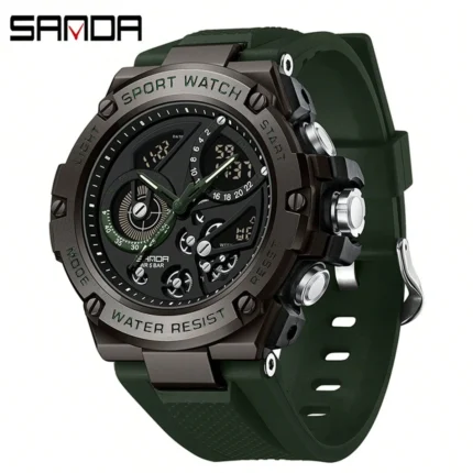 Military Alarm Clock Style Waterproof Watch