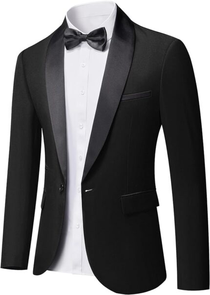 Black Casual Slim Fit Blazer