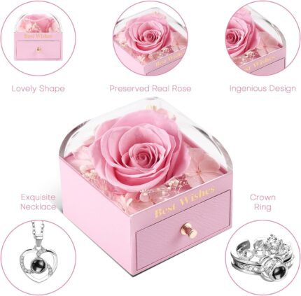 Rose Jewelry Box without necklace & ring