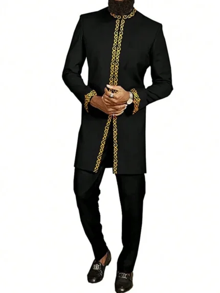 Round Neck Embroidered African 2pcs/Set