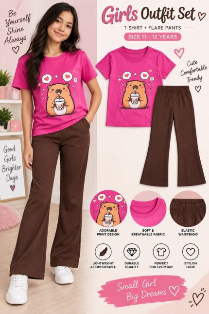 T-shirt and Flare Pants