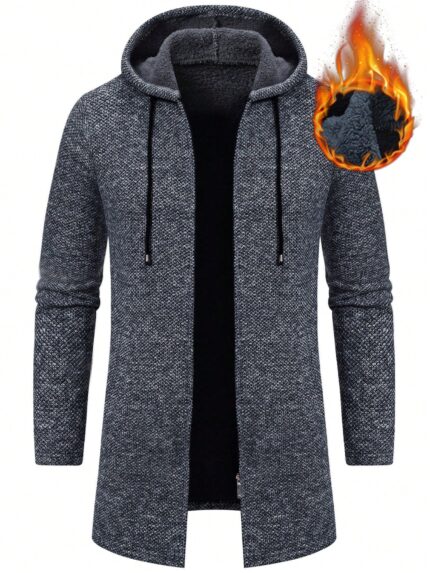 Hooded Zip up Men’s Cardigan Sweater